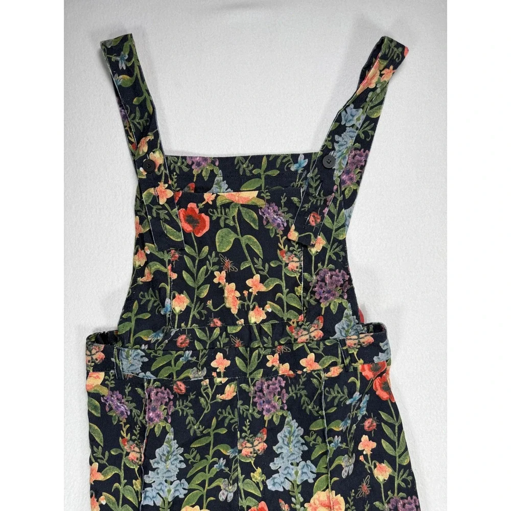 Cider Women Floral Corduroy Overalls Multi Color Wide Leg corduroy Size 1XL NWT - Picture 2 of 10